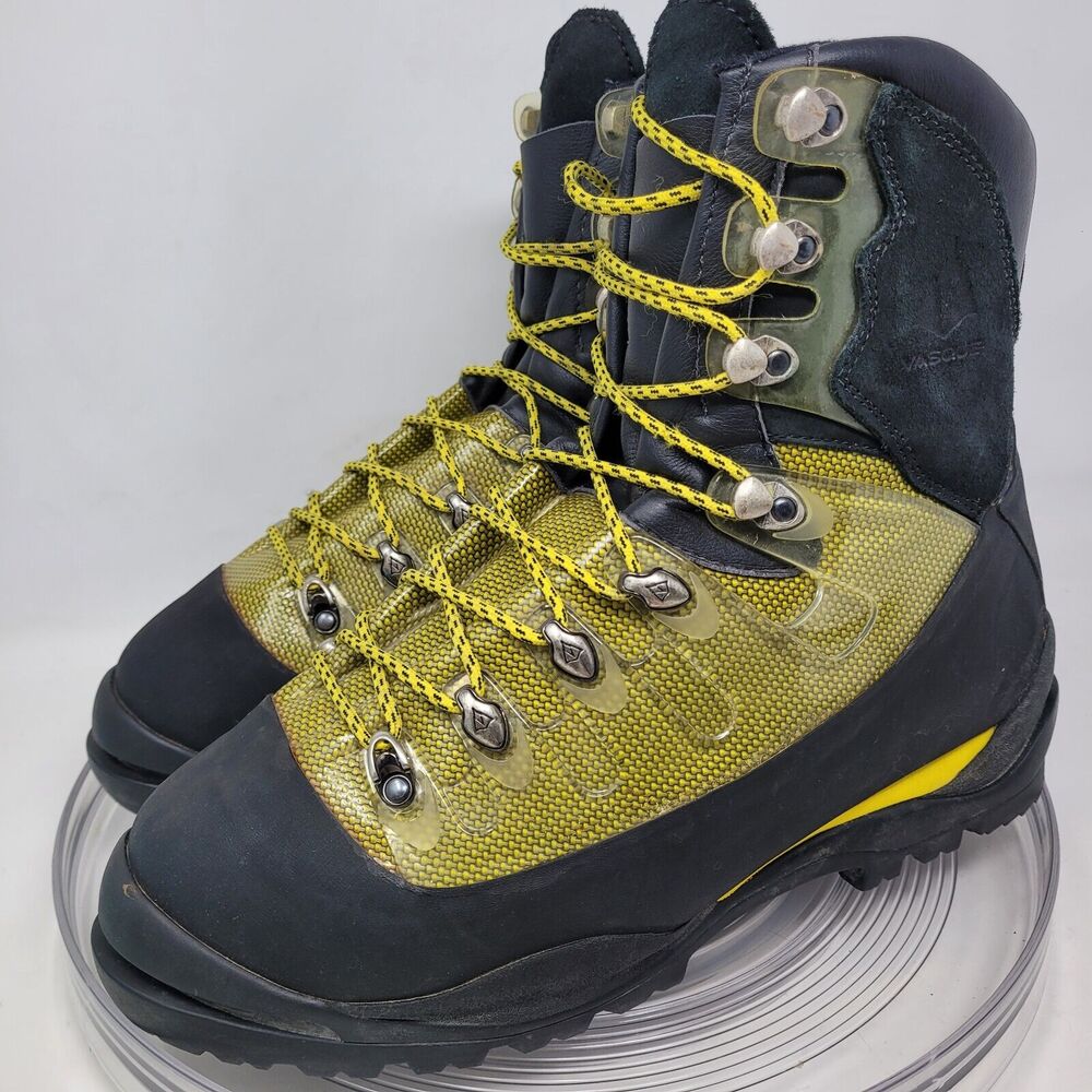Vasque Mountaineering Boots Mens 12 Super Alpinista Yellow Black MADE-ITALY! NEW